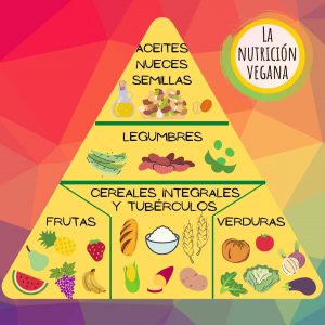 animacion de la piramide alimenticia vegana