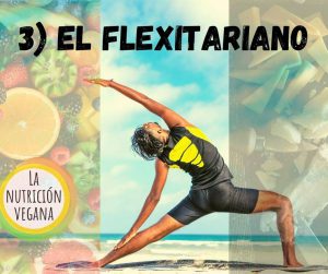 un tipo de vegano- el flexitariano (en el fondo- surfer con frutas y leches)