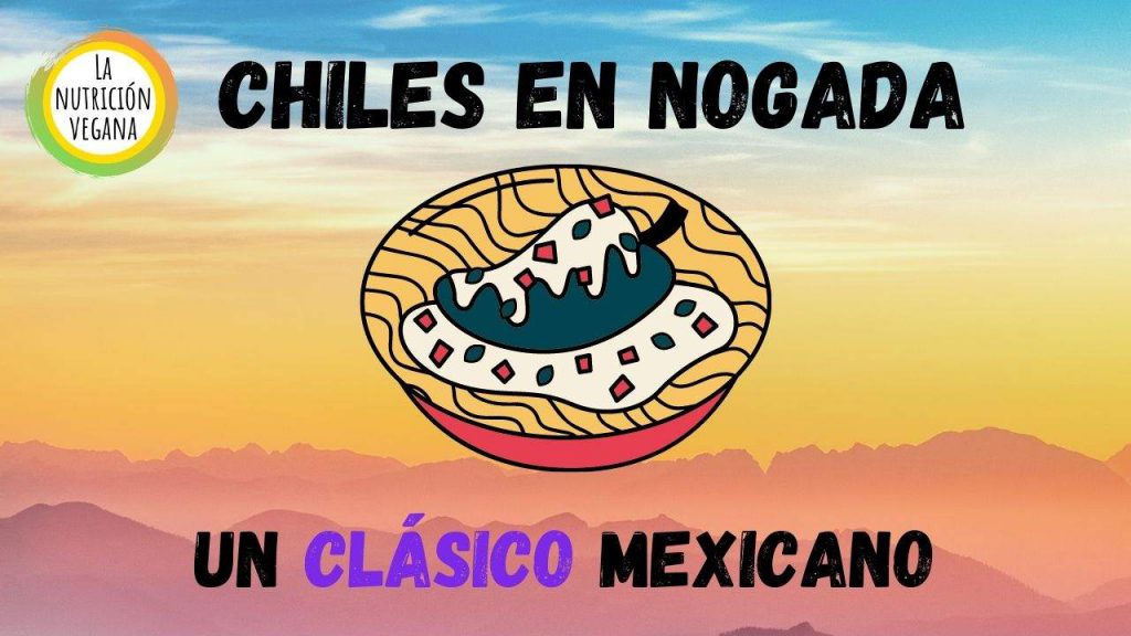 chiles en nogada una comida vegana mexicana animacion